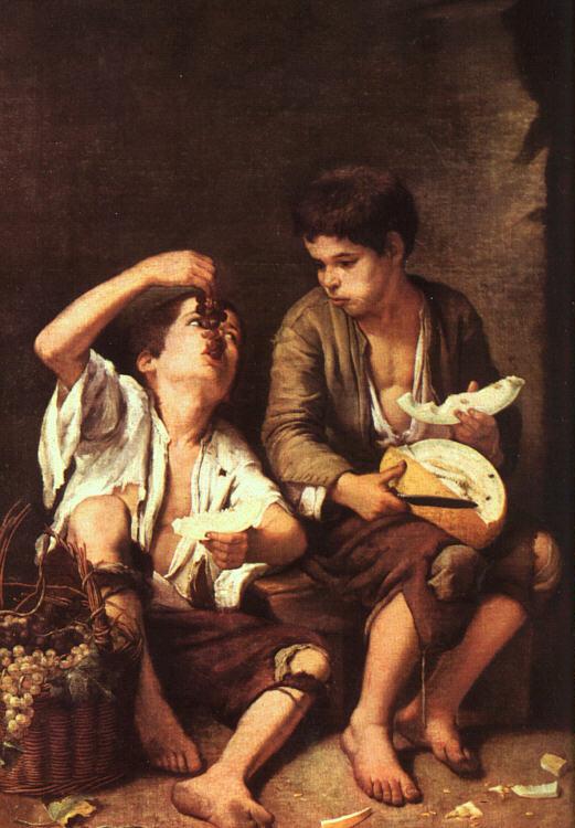 Bartolome Esteban Murillo Boys Eating Fruit